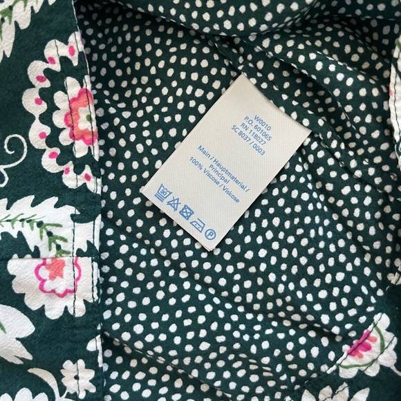 Boden Three Quarter Sleeve Floral Blouse size 8 - Picture 7 of 11